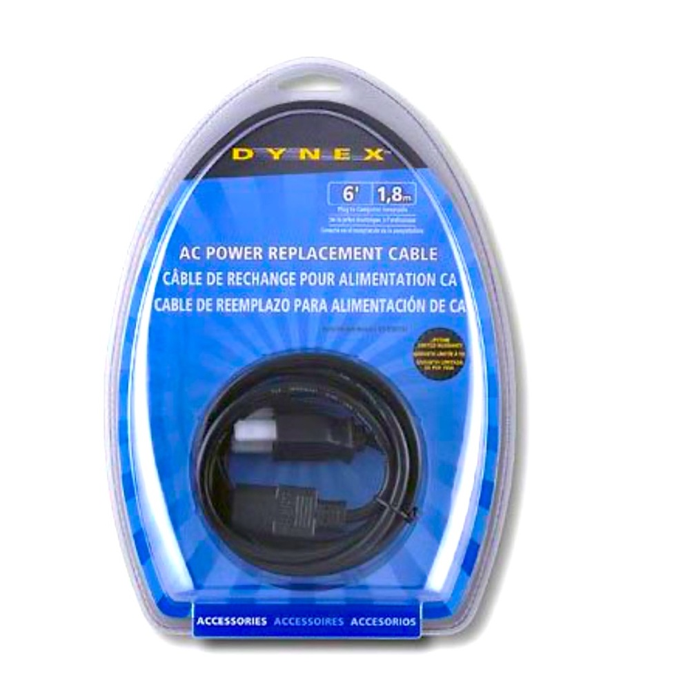 Dynex DX-C101751 6' AC Power Replacement Cable: Original Sealed Packaging 🔌